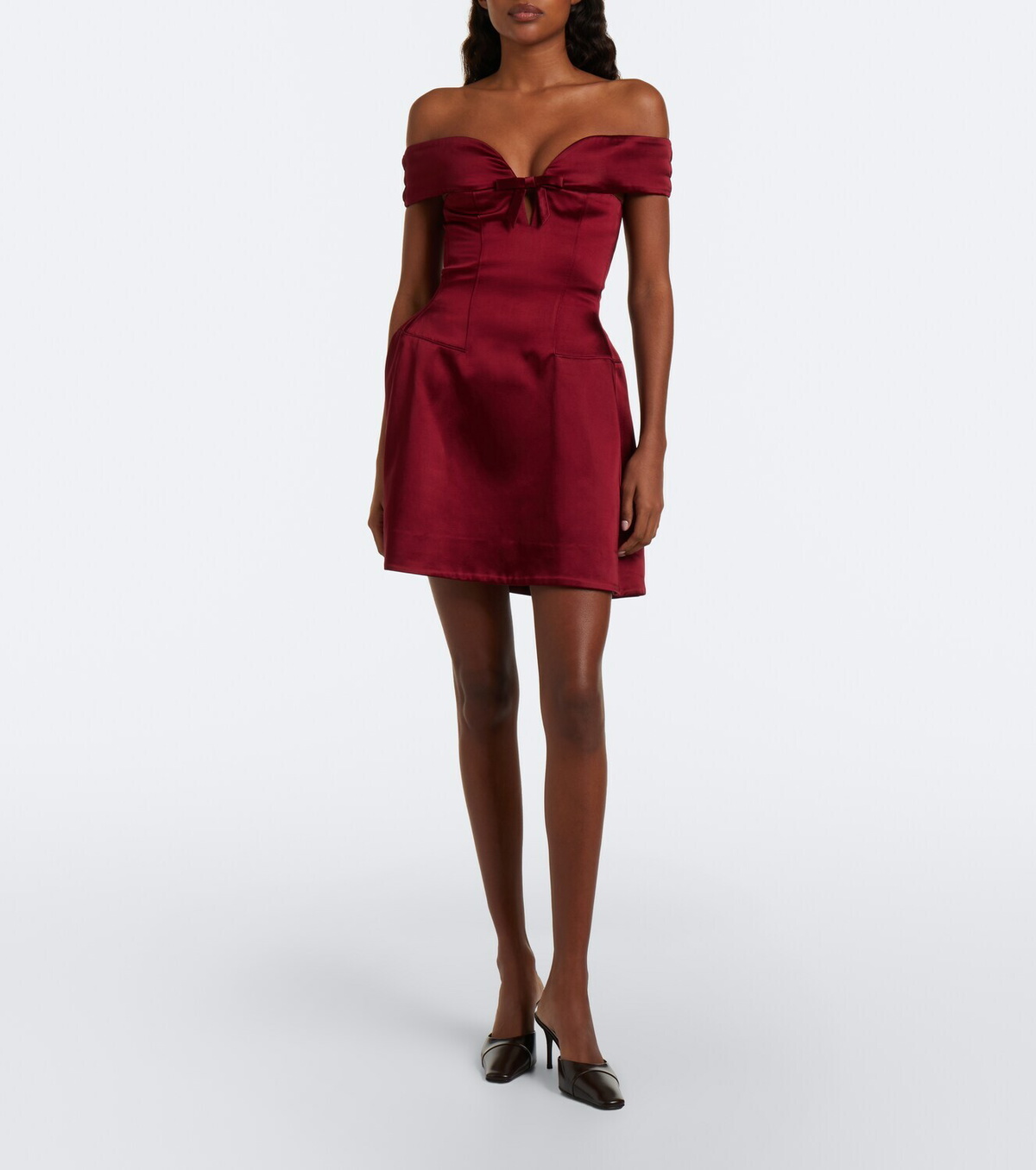 Shushu/Tong Off-shoulder cotton-blend minidress