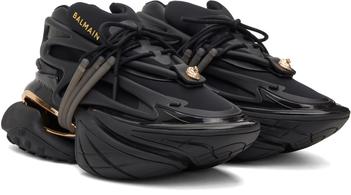【美品】BALMAIN　ユニコーン　Size EU39 Leather Unicorn low-top sneakers black black - Men | BALMAIN