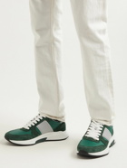 TOM FORD - Jagga Leather-Trimmed Nylon and Suede Sneakers - Green
