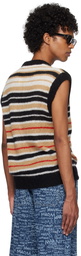 Marni Black & Beige Fuzzy Wuzzy Vest