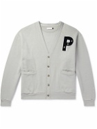 Pop Trading Company - Logo-Appliquéd Cotton-Jersey Cardigan - Gray