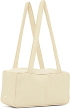 AMOMENTO Off-White Padded Square Shoulder Bag