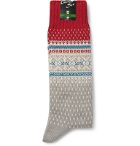 Beams Plus - Nordic Fair Isle Knitted Socks - Gray