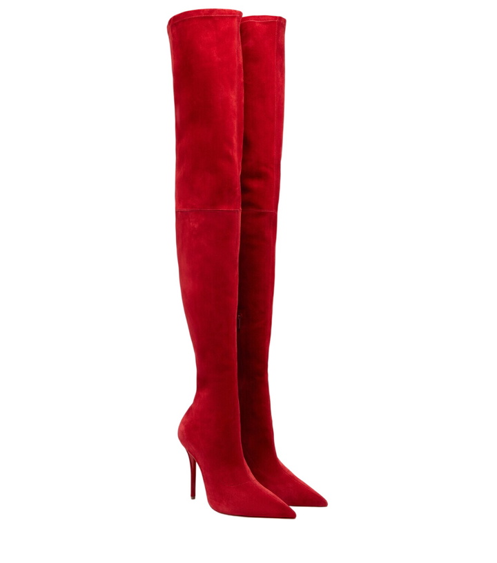 Photo: Christian Louboutin Miss Z 100 suede over-the-knee boots