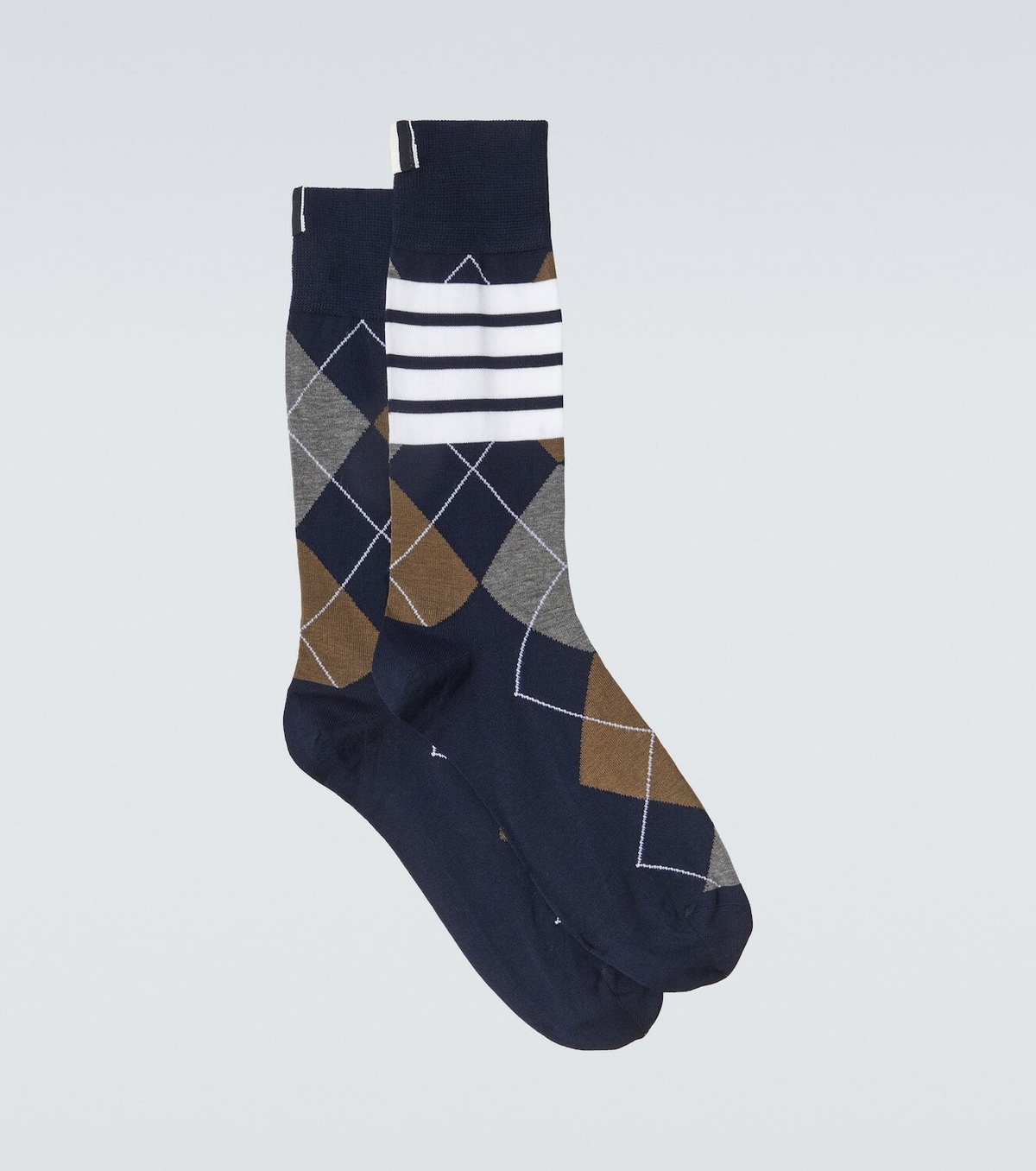 Thom Browne Printed cotton-blend socks