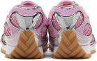 Bottega Veneta Pink & Silver Orbit Sneakers