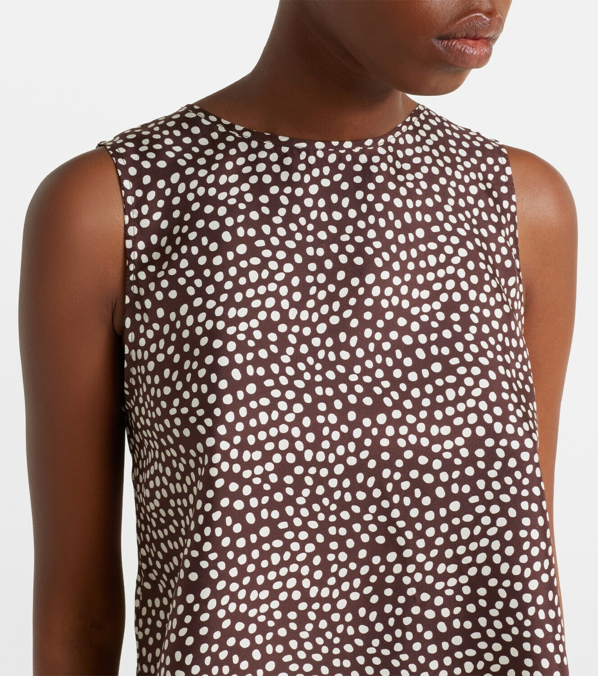 Asceno Sofia silk twill tank top