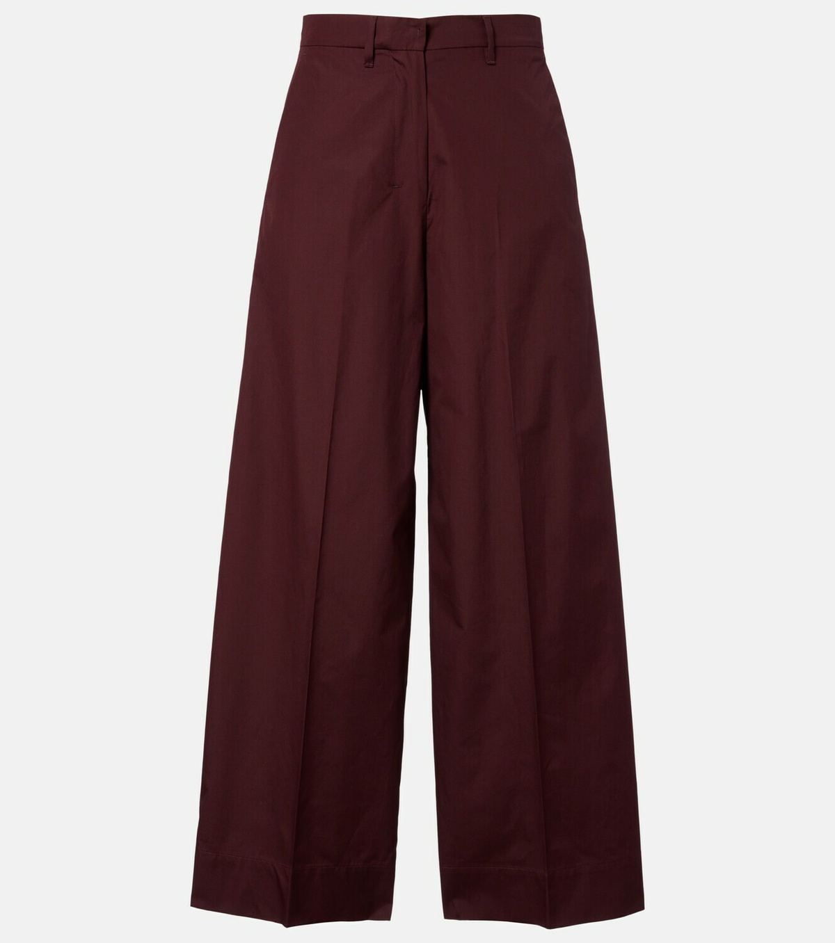 'S Max Mara Cropped cotton poplin wide-leg pants