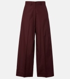 'S Max Mara Cropped cotton poplin wide-leg pants