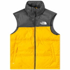 The North Face Men's 1996 Retro Nuptse Vest in Summit Gold/Tnf Black