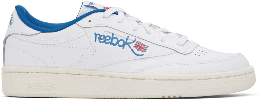 Photo: Reebok Classics White & Blue Club C 85 Sneakers