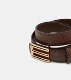 Etro Paisley faux leather belt