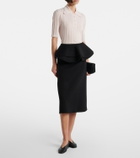 Plan C Ruffled midi skirt