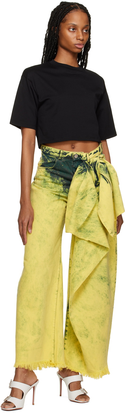 Marques Almeida Yellow Bow Jeans