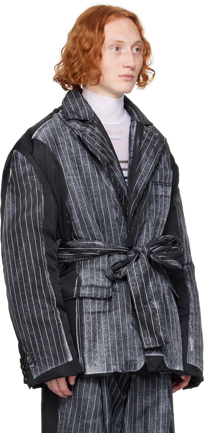 Jean Paul Gaultier Black 'The Trompe-L'œil' Padded Coat Jean Paul