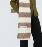 Acne Studios Striped alpaca, wool, and mohair-blend scarf