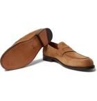 Mr P. - Dennis Collapsible-Heel Suede Loafers - Brown