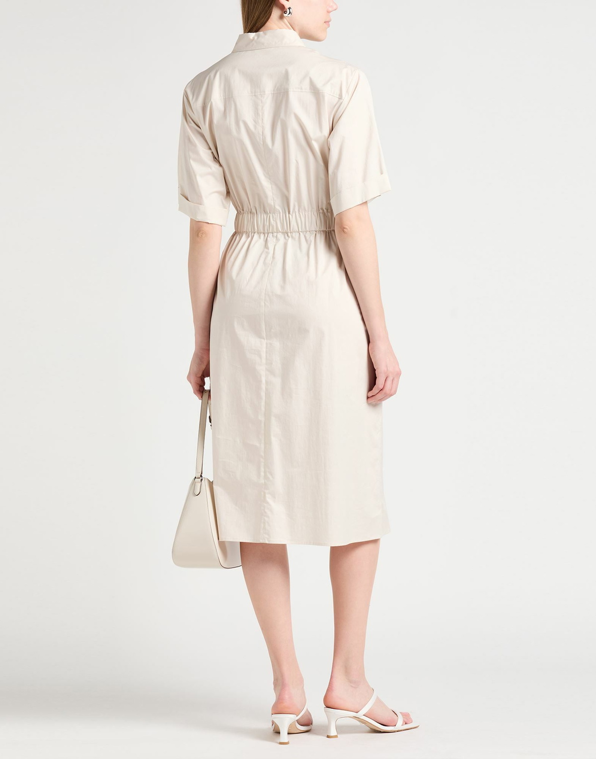 Peserico Womens Midi dress in Off white