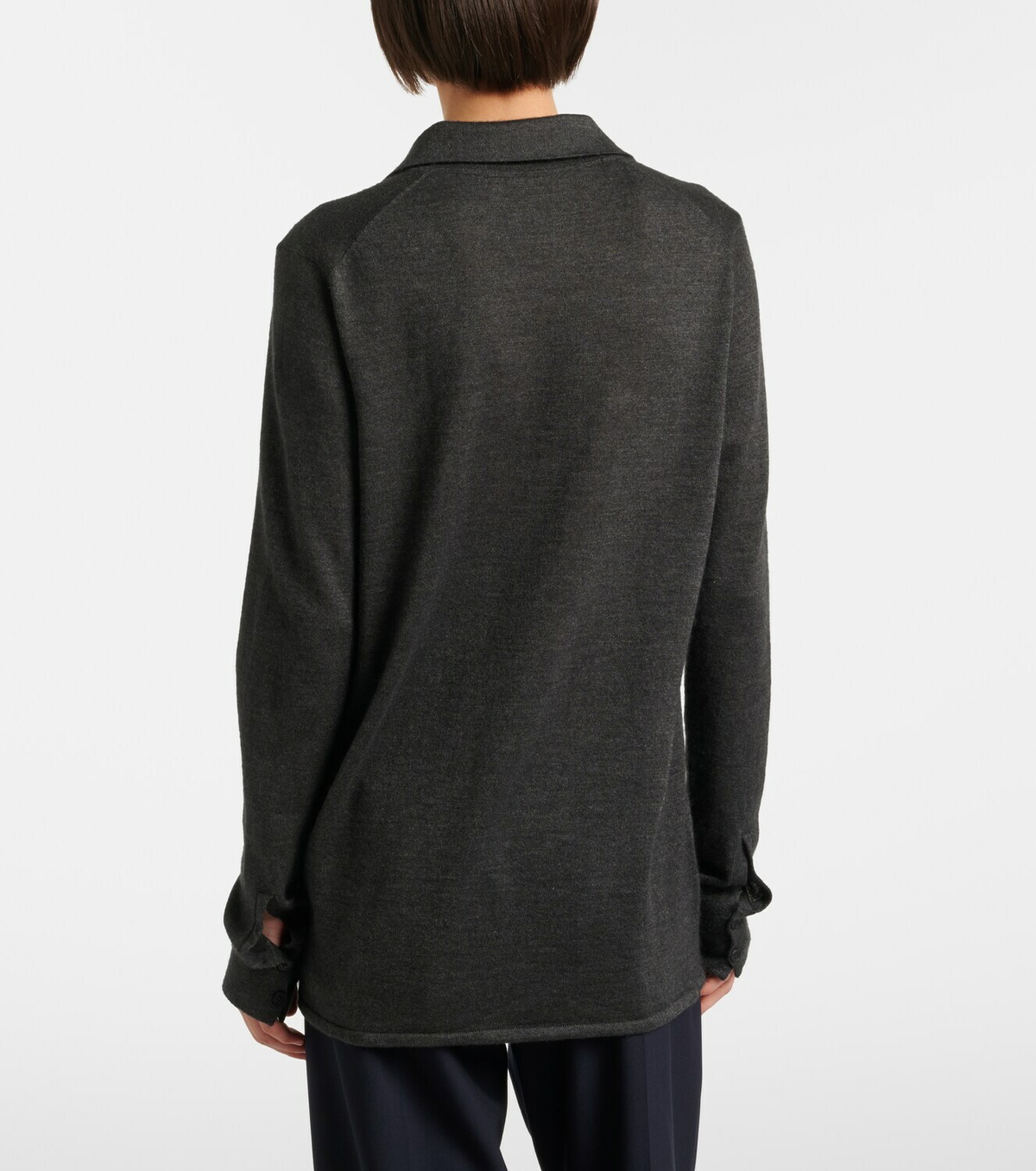 The Row Ocari knitted cashmere and silk shirt