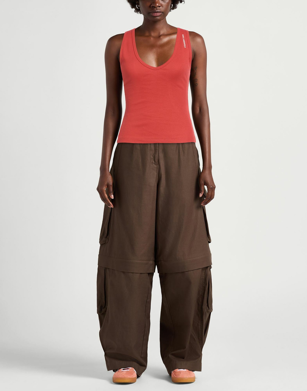 Karl Lagerfeld Womens Tank top Rust