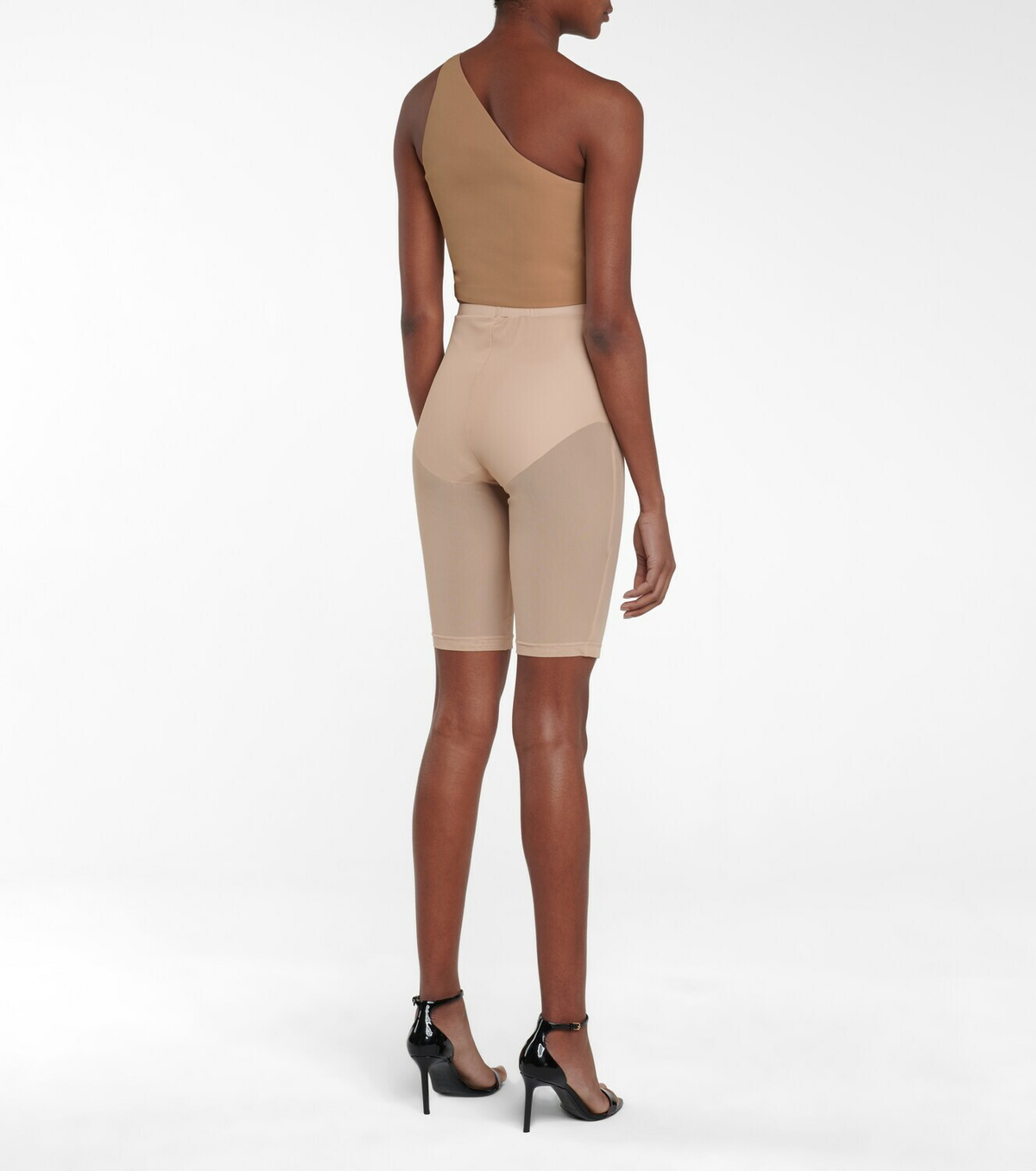 David Koma Mesh jersey shorts