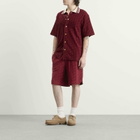 Drôle de Monsieur Men's Monogram Shorts in Wine