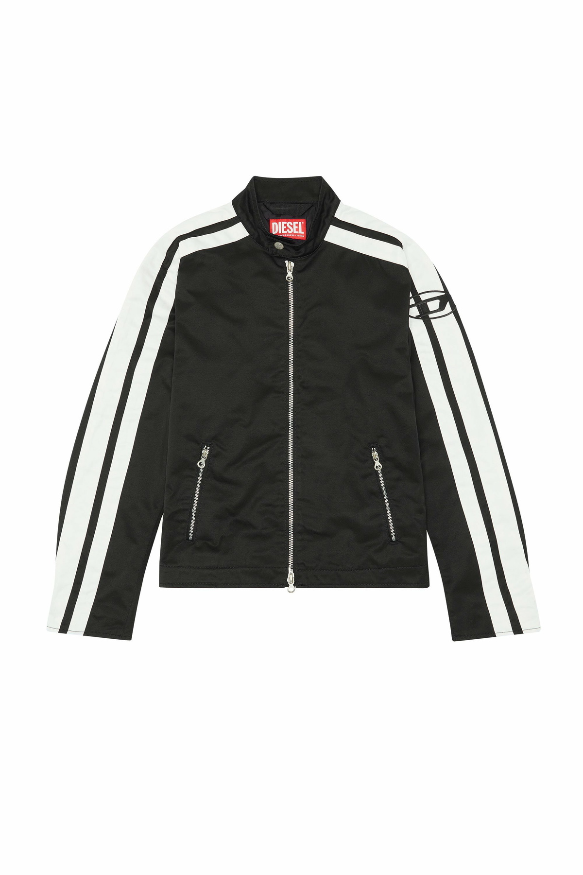 Diesel Biker jacket in padded cotton with bands - Jackets