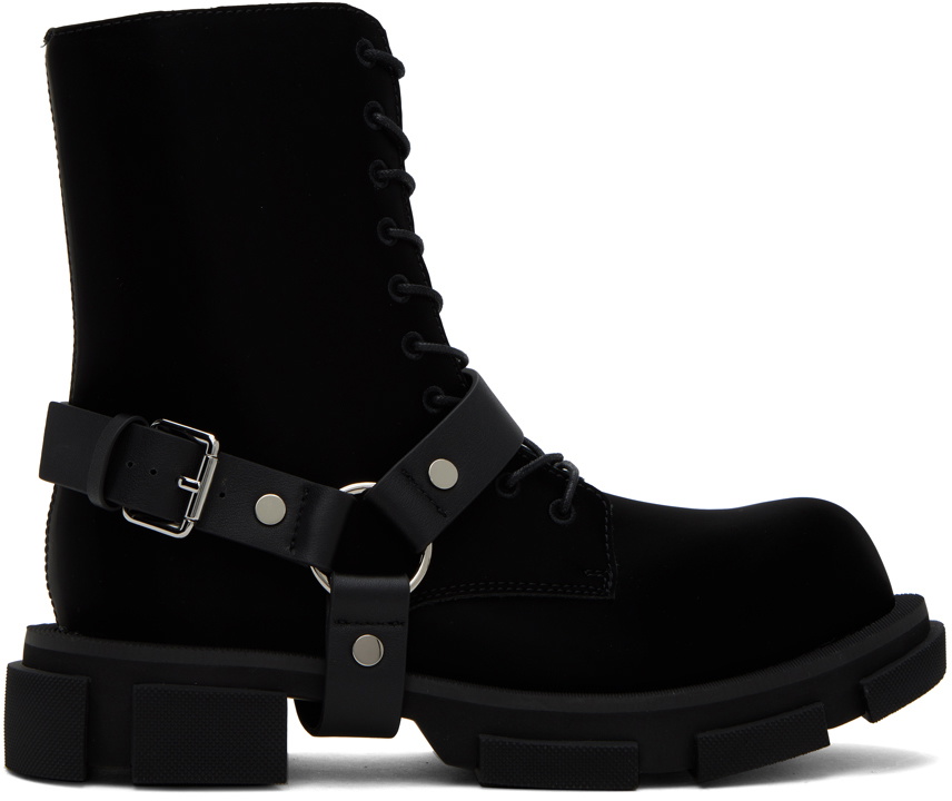 both Black Gao Harness Boots both