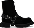 both Black Gao Harness Boots