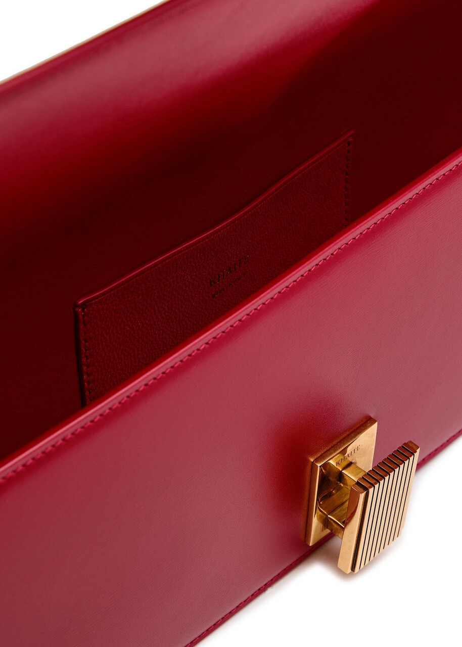 Khaite Blake Leather Clutch - Red - One Size