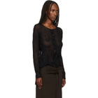 ISSEY MIYAKE Black Chiffon Twist Cardigan