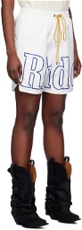 Rhude White Printed Shorts