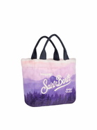 MC2 Saint Barth Furry Soft Colette Handbag With Postcard Jacquard