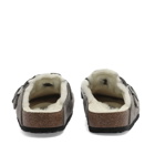 Birkenstock Men's Boston Fur in Stone Coin Suede