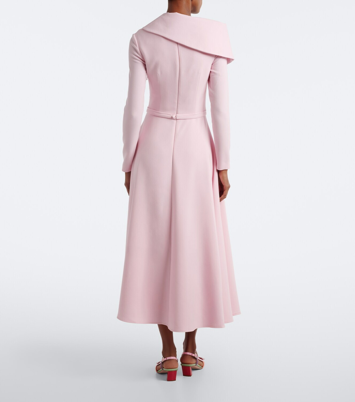 Safiyaa Odelle asymmetric crêpe midi dress