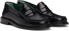 VINNY’s Black Leather 'Yardee' Loafers