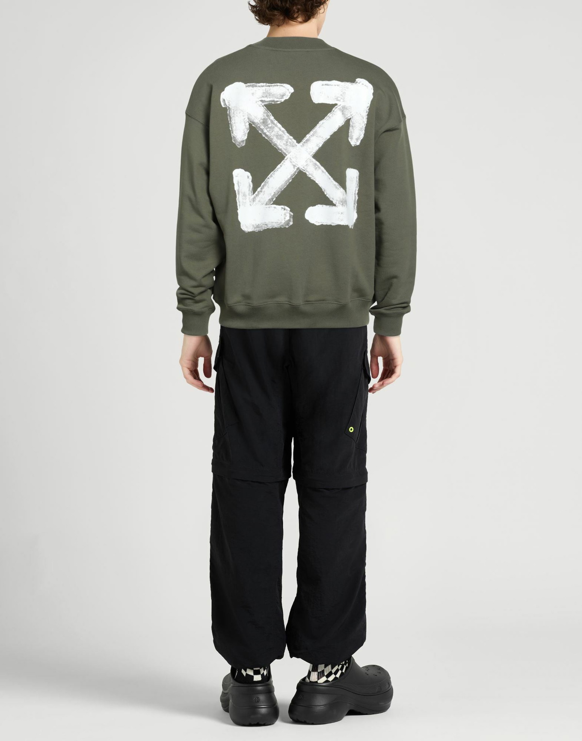 Off-white Mens Sweatshirt Military in Green