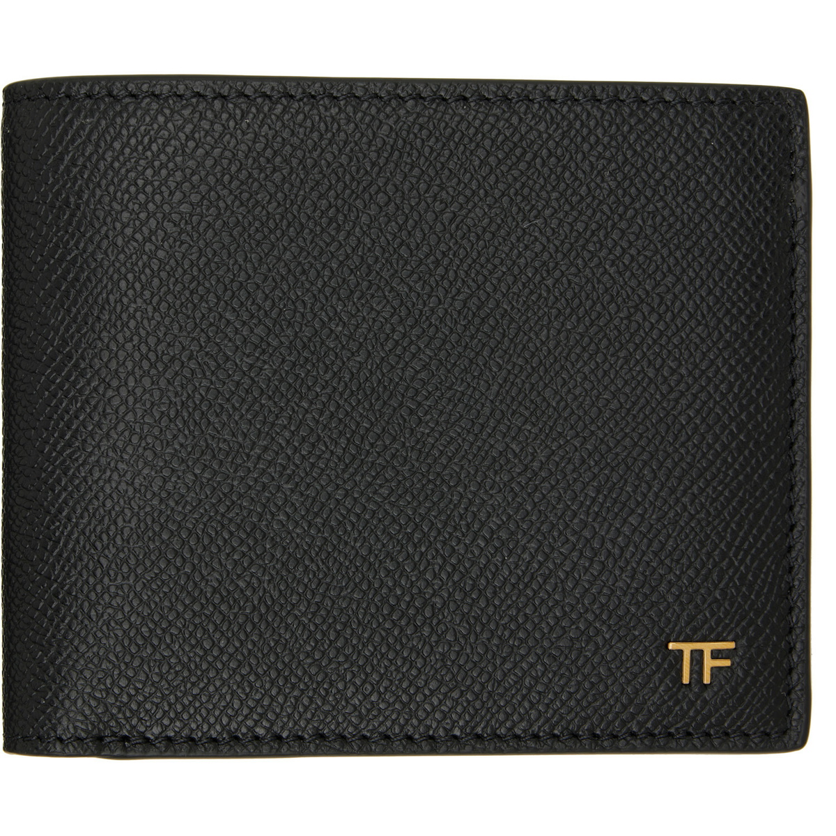 TOM FORD Black Small Grain Leather Bifold Wallet