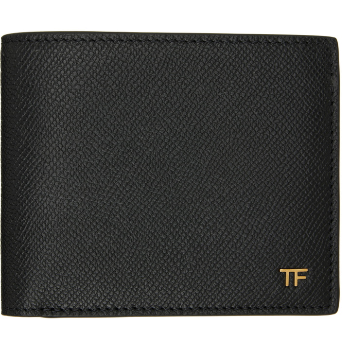 Photo: TOM FORD Black Small Grain Leather Bifold Wallet