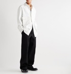 Bottega Veneta - Oversized Embellished Stretch-Cotton Oxford Shirt - White