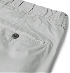 Hartford - Pleated Cotton Drawstring Shorts - Gray
