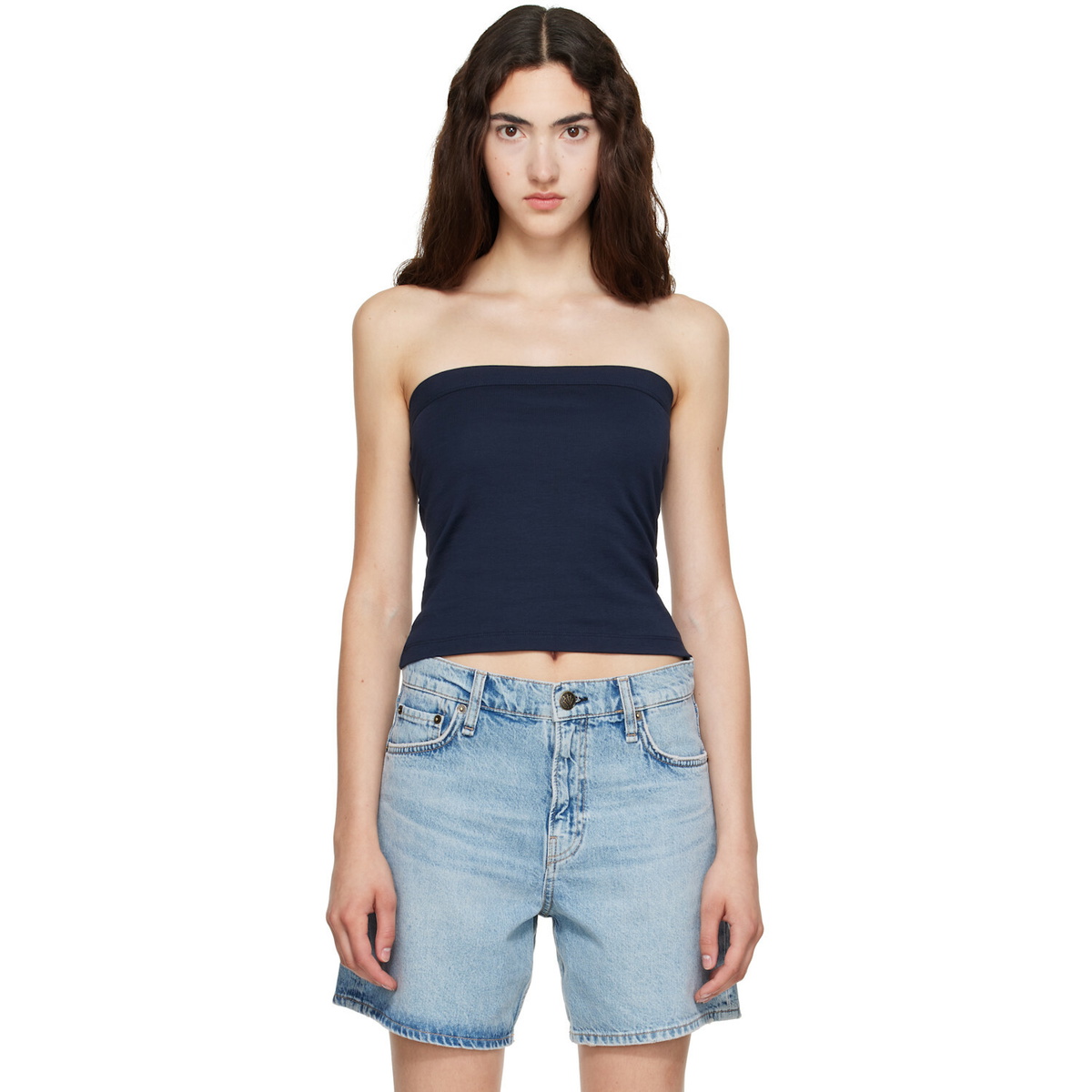 FLORE FLORE Navy Bes Bandeau Tank Top