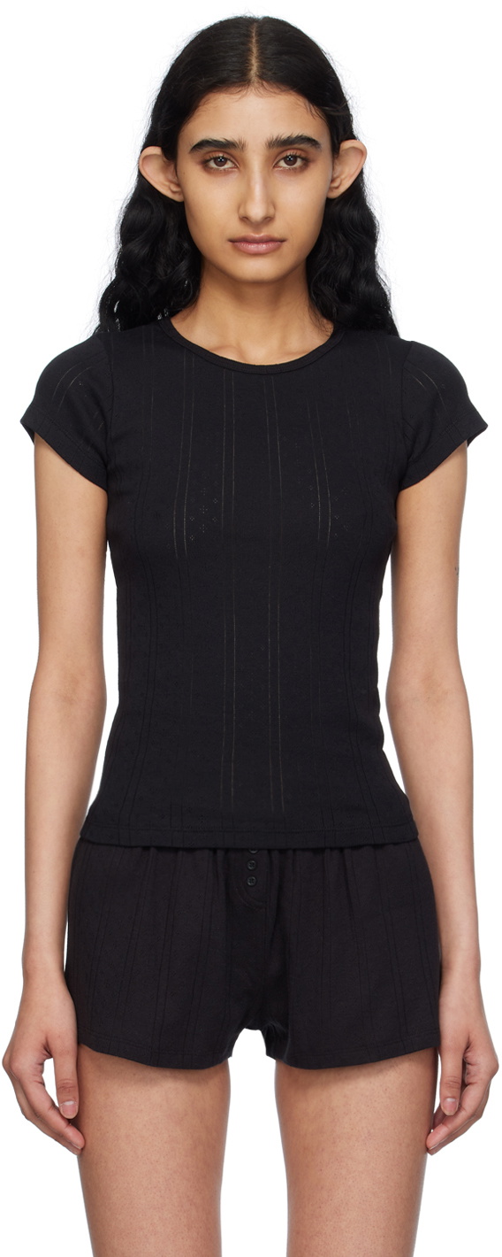 トップス COU COU the baby regular T shirt The Baby Tee Regular Black – Cou Cou Intimates