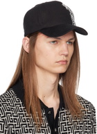 Balmain Black Printed Tiger Cap