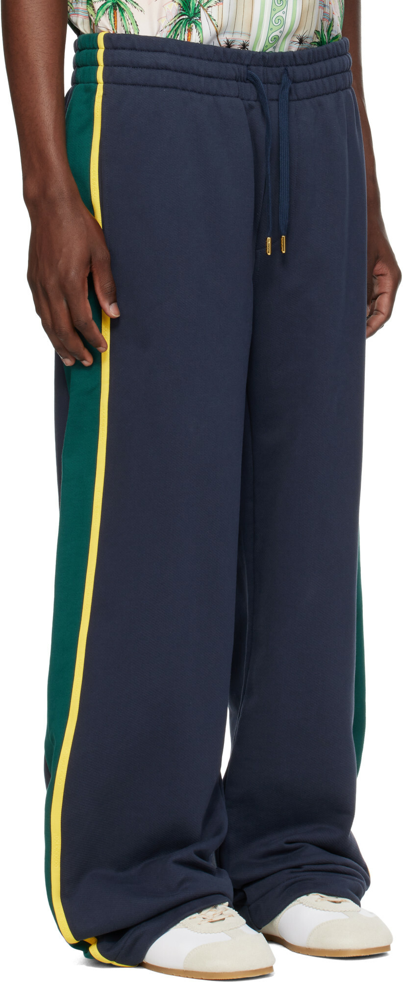 Casablanca Navy Panelled Sweatpants