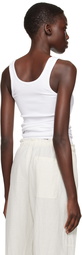 CDLP White Ribbed Tank Top