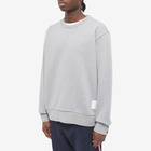 Thom Browne Men's Grosgrain Loopback Crew Sweat in Light Grey