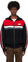 RICE NINE TEN Black Knitting Track Jacket