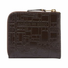 Comme des Garçons SA3100EL Embossed Logo Wallet in Brown