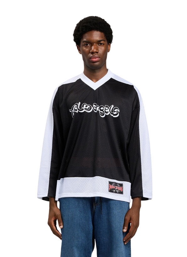 Photo: Palm Angels Thai Logo Mesh Loose Long-Sleeved T-Shirt